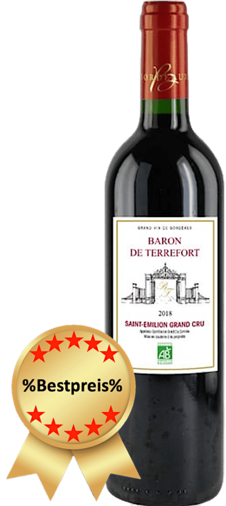 Baron, De, Terrefort, Bordeaux, Saint, Emilion, Grand, Cru, 2018, Frankreich, Rotwein, Primitivo, Merlot, Malbec, Carmenére