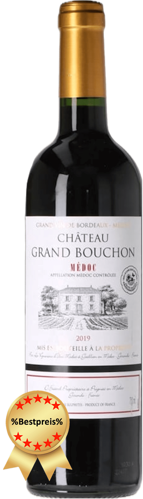 Chateau Grand Bouchon AOC Medoc 2019, frankreich, beste rotwein zum essen, bordeaux, beste wein zum grillen
