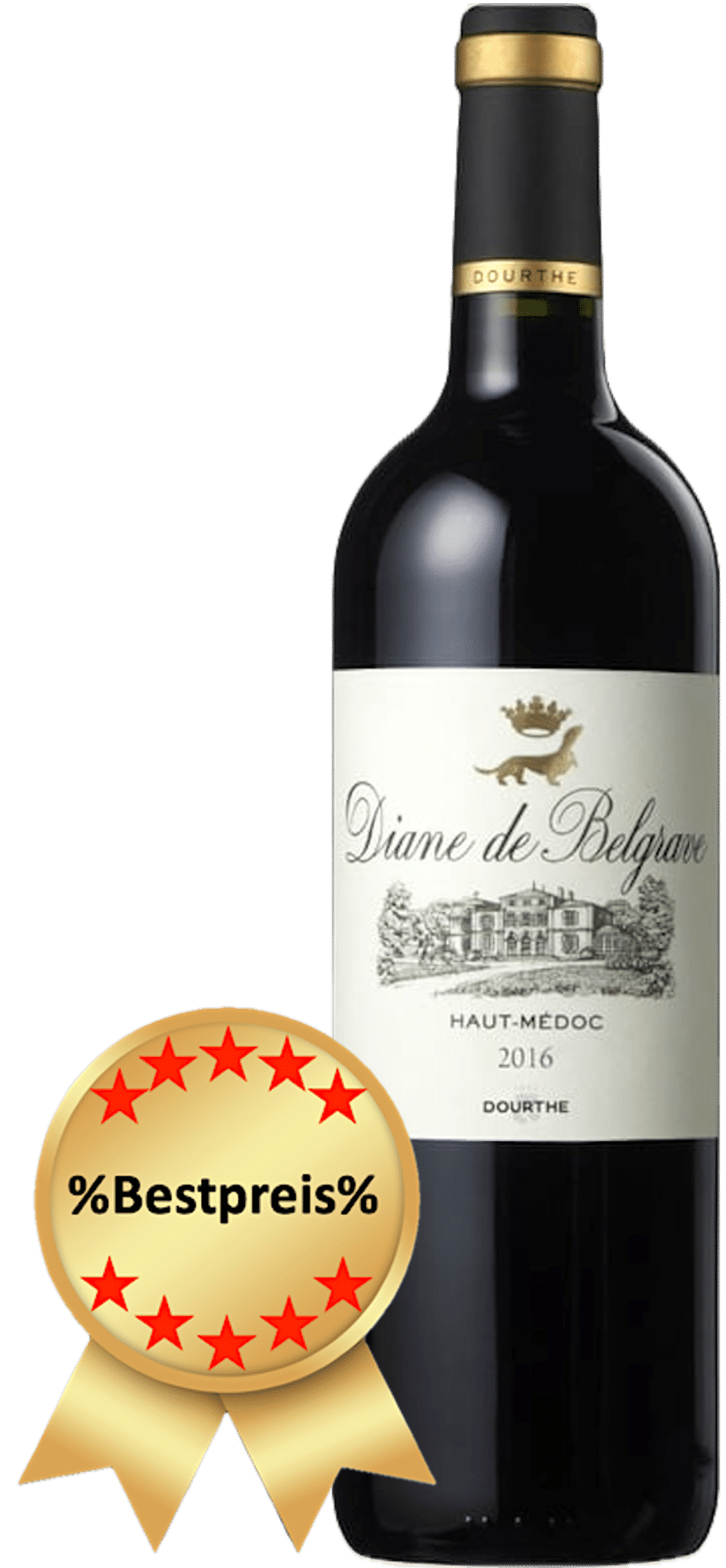 Chauteau, Belgrave, Diane, Haut, Medoc, Bordeaux, 2016, Frankreich, Rotwein