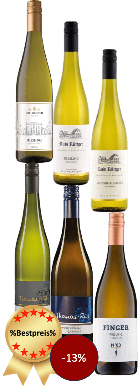 Deutsche Traumweine, Thomas-Rüb. Mosel, Drei Kronen, Rudi Rüttger, Riesling, Weissburgunder