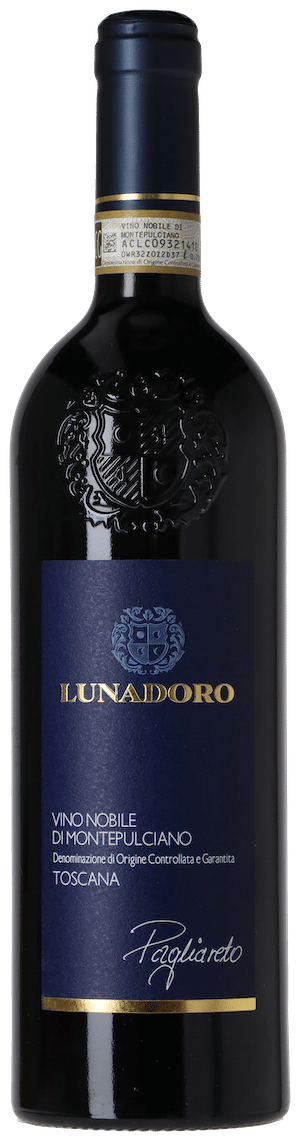 Lunadoro Vino Nobile di Montepulciano DOCG Pagliareto 2020, rotwein aus toskana, italien, rotwein online kaufen, onlline wein kaufen, calle, fleggaard, tilbudsavis